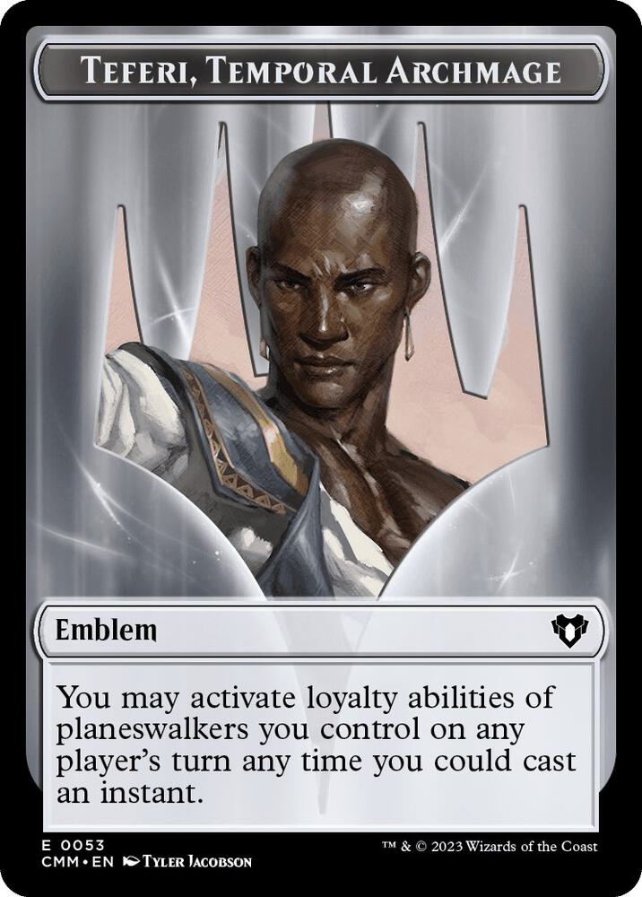 Elemental (0024) // Emblem - Teferi, Temporal Archmage Double-Sided Token (Back)